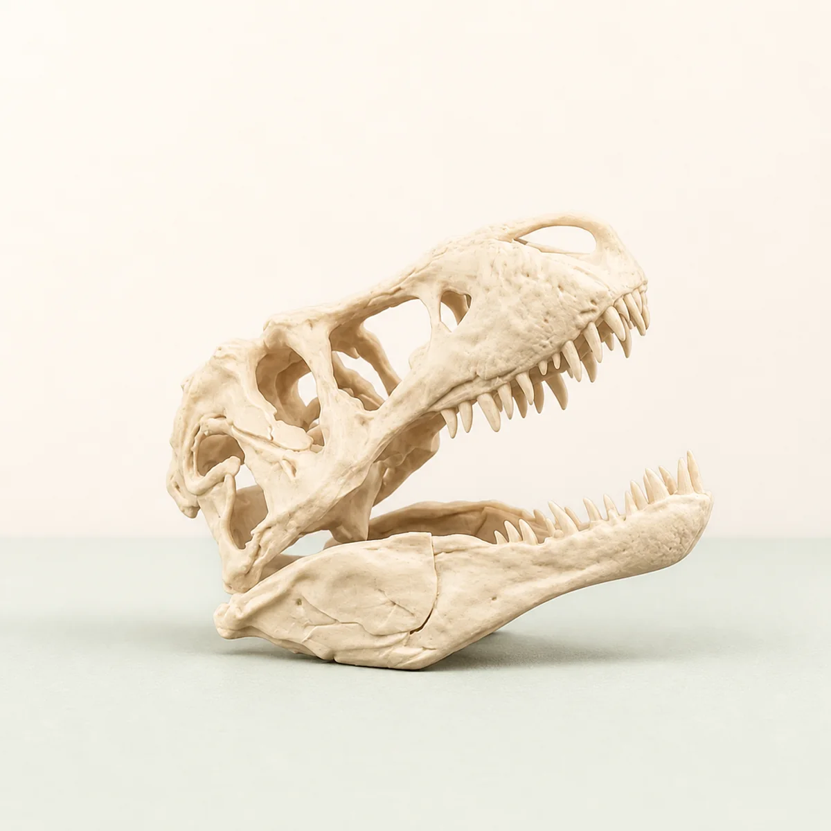 Cráneo de T-Rex color hueso